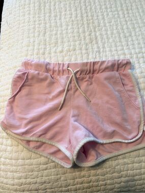 Old Navy Pink Girls' Terry Shorts with White Trim